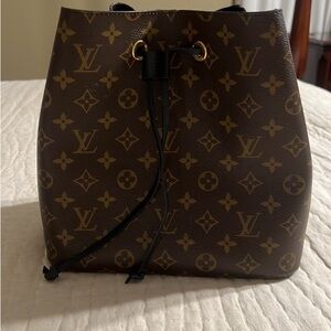 Louis Vuitton Monogram Brown Drawstring Backpack
